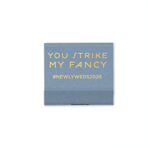 Our custom Shiny White 40 Strike Match with Shiny 18 Kt Gold Foil Color will give your party the personalized touch every host desires.