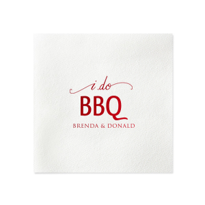 ForYourParty's personalized White Luncheon Napkin with Shiny Convertible Red Foil has a I Do graphic and is good for use in Words, Wedding themed parties and can't be beat. Showcase your style in every detail of your party's theme!