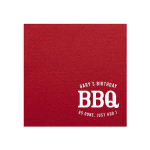 Our custom Lipstick Red Linen Like Dinner Napkin with Matte White Foil will impress guests like no other. Make this party unforgettable.