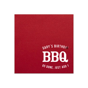 Our custom Lipstick Red Linen Like Dinner Napkin with Matte White Foil will impress guests like no other. Make this party unforgettable.