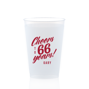 The Vintage Cheers To Years Cup features bold celebratory lettering highlighting a special age with a customizable name for a fun, party-ready look. Order yours to serve drinks with a custom touch guests will remember. Perfect for birthday bashes or backyard celebrations.