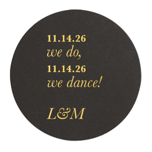 ForYourParty's personalized Black Square Coaster with Shiny 18 Kt Gold Foil couldn't be more perfect. It's time to show off your impeccable taste.