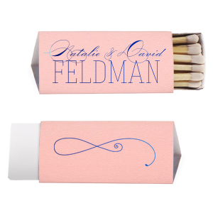 The Romantic Flourish Script Name Match design harmoniously fuses refined and playful styles. Elegant flourished script presents the couple’s first names, artfully merging with their newly shared last name in a contrasting contemporary font. A solitary back flourish lends sophistication, symbolizing their intertwined lives. 