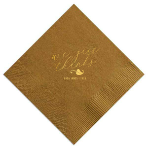 Personalized Bronze Guest Hand Towel with Shiny 18 Kt Gold Foil has a Accent 10 graphic and is good for use in Accents, Floral themed parties and can be personalized to match your party's exact theme and tempo.