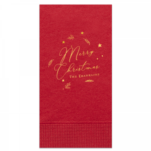 ForYourParty's chic Merlot Cocktail Napkin with Shiny 18 Kt Gold Foil will impress guests like no other. Make this party unforgettable.