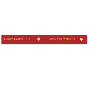 Our custom Spruce Satin Ribbon 7/8" with Shiny 18 Kt Gold Foil will impress guests like no other. Make this party unforgettable.
