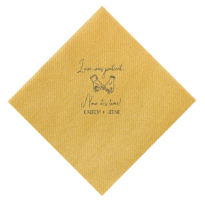 The ever-popular Metallic Gold Cocktail Napkin with Matte Navy Foil has a Pinky Promise graphic and is good for use in Wedding themed parties and couldn't be more perfect. It's time to show off your impeccable taste.