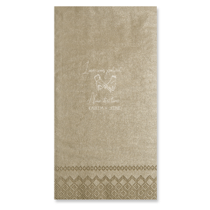 The ever-popular Metallic Gold Cocktail Napkin with Matte Navy Foil has a Pinky Promise graphic and is good for use in Wedding themed parties and couldn't be more perfect. It's time to show off your impeccable taste.