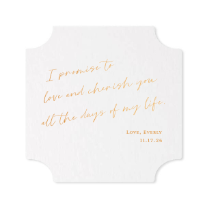 ForYourParty's chic Eggshell Square Coaster with Matte Navy Foil will make your guests swoon. Personalize your party's theme today.