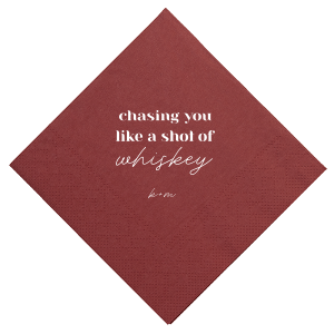 ForYourParty's elegant White Cocktail Napkin with Shiny Champagne Foil will make your guests swoon. Personalize your party's theme today.