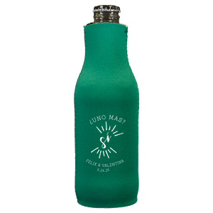 Our personalized Turquoise Round Can Cooler with Matte Pastel Pink Ink Cup Ink Colors has a Si graphic and is good for use in Words, Wedding, Bridal Shower themed parties and will make your guests swoon. Personalize your party's theme today.