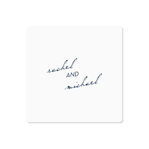 Our custom White Small Round Label with Matte Navy Ink Label Print Colors are a must-have for your next event—whatever the celebration!