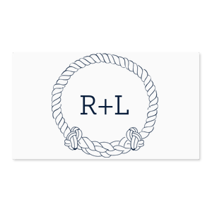 The ever-popular White Small Round Label with Matte Navy Ink Label Print Colors has a Rope Frame graphic and is good for use in Frames themed parties and couldn't be more perfect. It's time to show off your impeccable taste.