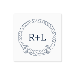The ever-popular White Small Round Label with Matte Navy Ink Label Print Colors has a Rope Frame graphic and is good for use in Frames themed parties and couldn't be more perfect. It's time to show off your impeccable taste.