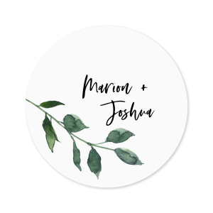 The ever-popular White Small Round Label with Matte Black Ink Digital Print Colors and Matte Lipstick Red Ink Digital Print Colors will give your party the personalized touch every host desires.