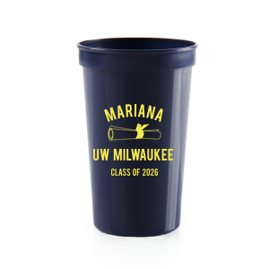 Cap, Gown and Cheers! Celebrate your grad's milestone with the Graduation Diploma Name & Class Cup. This bold design, featuring a proud diploma graphic and the graduate’s name and class year, exudes reverence and accomplishment. Perfect for toasting to their bright future!

