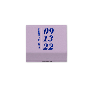The Bold Date Matches features stacked numerals framed by your name in clean vertical lettering for a sleek personalized accent. Light it to mark meaningful moments with a subtle, design-forward detail. Great for weddings or anniversaries.