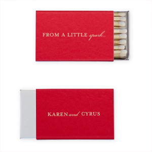 Personalized Poptone Convertible Red Euro Matchbox with Matte Ivory Foil will add that special attention to detail that cannot be overlooked.