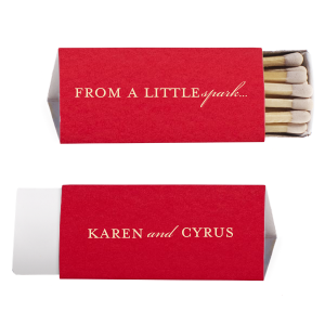 Personalized Poptone Convertible Red Euro Matchbox with Matte Ivory Foil will add that special attention to detail that cannot be overlooked.