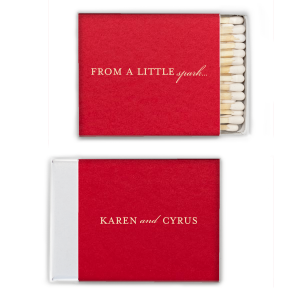 Personalized Poptone Convertible Red Euro Matchbox with Matte Ivory Foil will add that special attention to detail that cannot be overlooked.