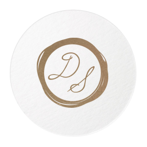 Add a touch of sophistication to your event with our reusable foil-printed drink coasters. Made from high-quality paper pulp, these coasters are designed to withstand multiple uses, making them a practical yet elegant addition to any social occasion. Their chic, modern monogram design is sure to impress guests and elevate your event's ambiance.