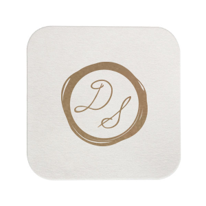 Add a touch of sophistication to your event with our reusable foil-printed drink coasters. Made from high-quality paper pulp, these coasters are designed to withstand multiple uses, making them a practical yet elegant addition to any social occasion. Their chic, modern monogram design is sure to impress guests and elevate your event's ambiance.