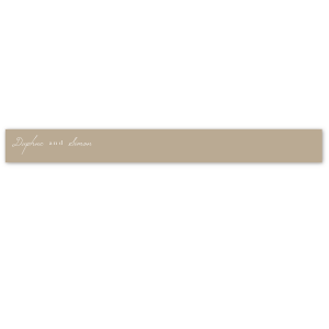 Custom Champagne Satin Ribbon 7/8" with Matte White Foil can't be beat. Showcase your style in every detail of your party's theme!
