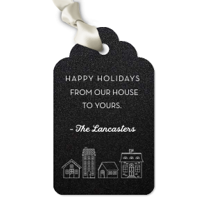 Personalized Stardream Jupiter Red Luggage Gift Tag with Matte White Foil has a Group House Outline graphic and is good for use in Home themed parties and can't be beat. Showcase your style in every detail of your party's theme!