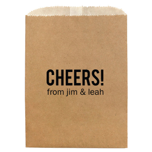 The ever-popular Kraft Wine Gift Bag with Matte Black Foil will impress guests like no other. Make this party unforgettable.