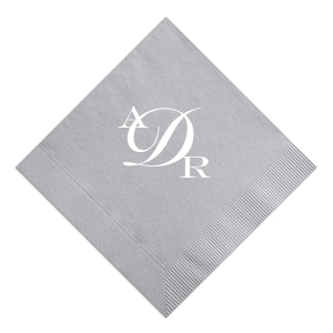 Our beautiful custom Galvanized Silver Cocktail Napkin with Matte White Foil are a must-have for your next event—whatever the celebration!