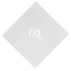 Our beautiful custom Galvanized Silver Cocktail Napkin with Matte White Foil are a must-have for your next event—whatever the celebration!