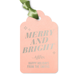 Our beautiful custom Stardream Ballet Pink Arch Gift Tag with Shiny Sterling Silver Foil has a LeafFrameRSVP graphic and is good for use in Lovely Press, Frames themed parties and will give your party the personalized touch every host desires.