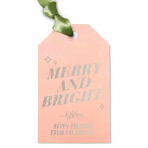 Our beautiful custom Stardream Ballet Pink Arch Gift Tag with Shiny Sterling Silver Foil has a LeafFrameRSVP graphic and is good for use in Lovely Press, Frames themed parties and will give your party the personalized touch every host desires.