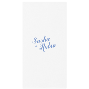 Our custom White Borderless Ink Printed Cocktail Napkin with Matte Periwinkle Ink Digital Print Colors couldn't be more perfect. It's time to show off your impeccable taste.