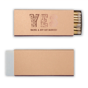 Celebrate with a resounding YES! Bursting with vibrant florals and botanical elements, the Big YES Matchbox exclaims excitement from the rooftops. This bold design is perfect for any occasion that deserves a festive shout out!