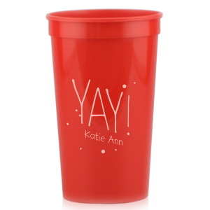 Make any celebration extra special with the YAY! Confetti & Name Cup. Featuring a bold "YAY!" surrounded by playful confetti dots, this adorable design highlights the name of your special someone. Yippee ki-YAY! Let the festivities begin!