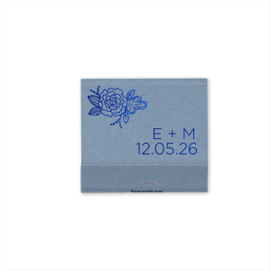 Celebrate love and prosperity with the Symbolic Peony Match, where floral beauty meets symbolic meaning. The design features a detailed peony, a flower emblematic of happiness and marital bliss, positioned elegantly in the upper left. Below, the couple's initials and the event date merge traditional symbolism with modern flair, making this matchbook a meaningful and stylish addition to any wedding celebration.