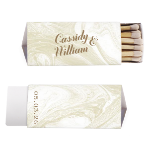 ForYourParty's elegant and custom Relaxed Reception Timeless Match is perfect for your wedding day to give out as a wedding party favor. The style is minimal and timeless, so it will pair well for any wedding theme. 