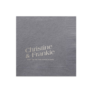 ForYourParty's chic Slate Cocktail Napkin with Shiny Sterling Silver Foil are a must-have for your next event—whatever the celebration!