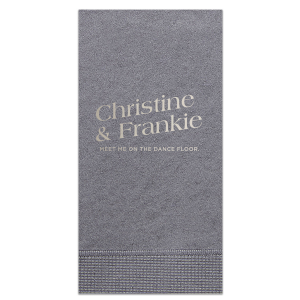 ForYourParty's chic Slate Cocktail Napkin with Shiny Sterling Silver Foil are a must-have for your next event—whatever the celebration!