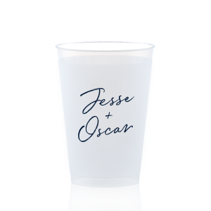 The Hinterland Honeymoon Names Cup design offers a unique twist on traditional placement. Tucked in the upper left corner, the couple's first names are scripted with flair and creativity. This off-center approach, combined with a vibrant font, subtly draws attention, adding a touch of unconventional charm to the cup's design, perfect for couples who appreciate a blend of elegance and creative expression.