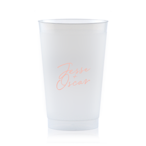 The Hinterland Honeymoon Names Cup design offers a unique twist on traditional placement. Tucked in the upper left corner, the couple's first names are scripted with flair and creativity. This off-center approach, combined with a vibrant font, subtly draws attention, adding a touch of unconventional charm to the cup's design, perfect for couples who appreciate a blend of elegance and creative expression.