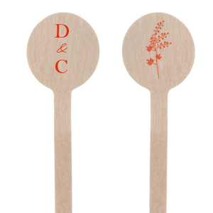 Cuppa Love Birds Floral Custom Stir Sticks