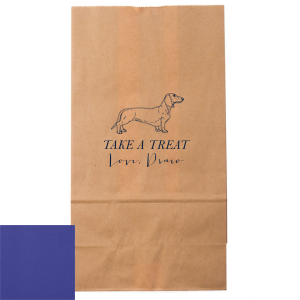 Get man's best friend in on the action! Personalize this custom bag with a graphic of dachshund. This custom dog bag is great for wedding gifts, party favors, or birthday parties. 