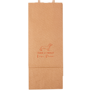 Get man's best friend in on the action! Personalize this custom bag with a graphic of dachshund. This custom dog bag is great for wedding gifts, party favors, or birthday parties. 