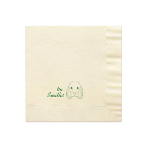 Celebrate your wedding and get your cocker spaniel in on the action! This custom cocker spaniel napkin is a must for the dog loving couple or family. 