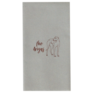 Customize a party favor with your pet on it! This napkin features a greyhound graphic and will be a pawfect addition to your wedding, dinner party, or birthday. 