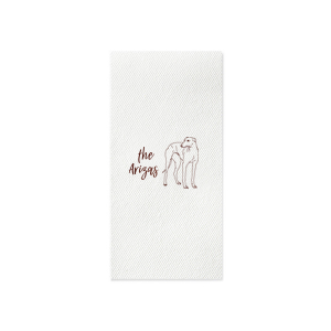 Customize a party favor with your pet on it! This napkin features a greyhound graphic and will be a pawfect addition to your wedding, dinner party, or birthday. 