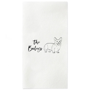 Corgi napkins are the perfect addition to your event! Pet themed party details are very popular, and this napkin is the perfect way to spark joy at your event. 