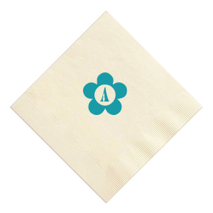 Boogie the night away with ForYourParty.com's 'Disco Night Floral Initial Napkin,' where '70s flair meets personalized charm. Each napkin is foil printed with a groovy retro flower, encasing a single initial, bringing a fun and bespoke twist to your disco-themed party or nostalgic event.